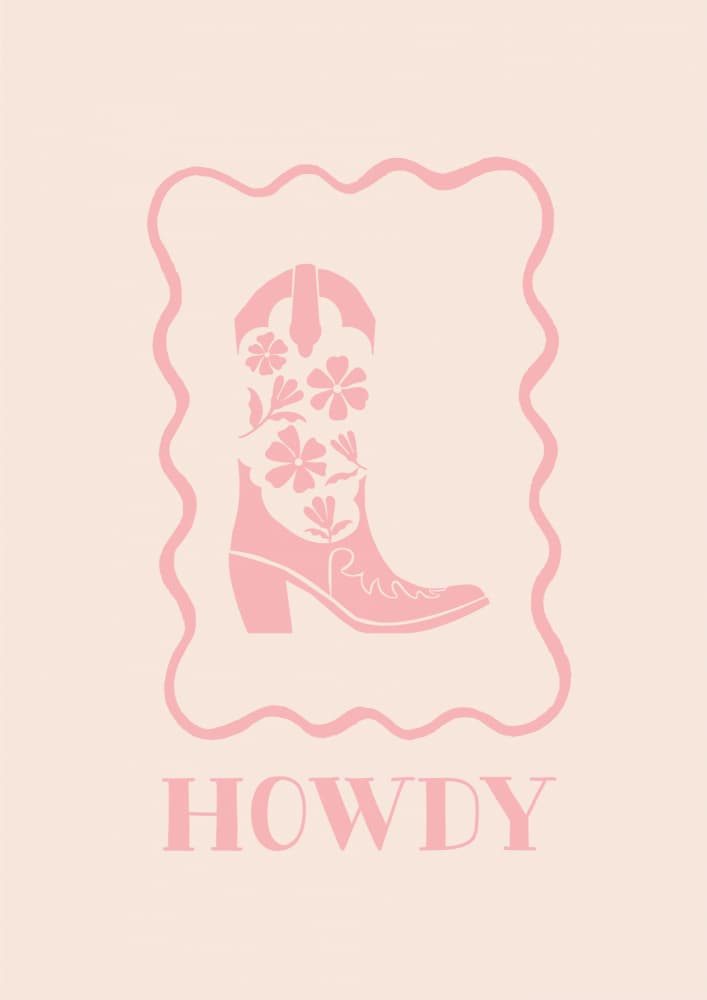 Floral Cowboy Howdy by Aislinn Simmonds — canvas wall art