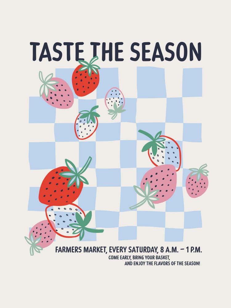 Farmers Market Strawberries by Alexandra Weise — canvas wall art