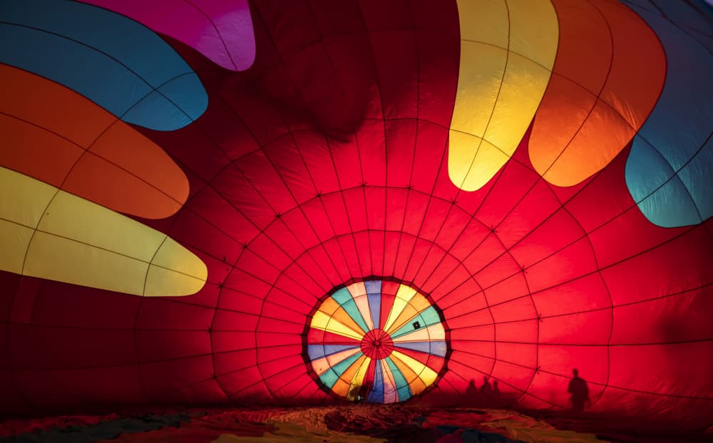 Colorful Balloon Interior by yibing Nie — canvas wall art
