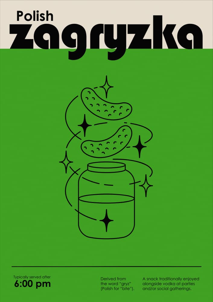 Green Polish Snack by Paulina Budka — canvas wall art