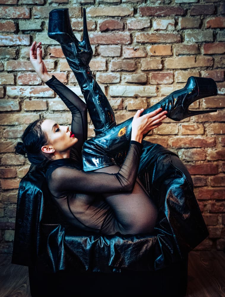 Sleek Black Boots Fashion by Guenther Koci  purephoto.at — canvas wall art