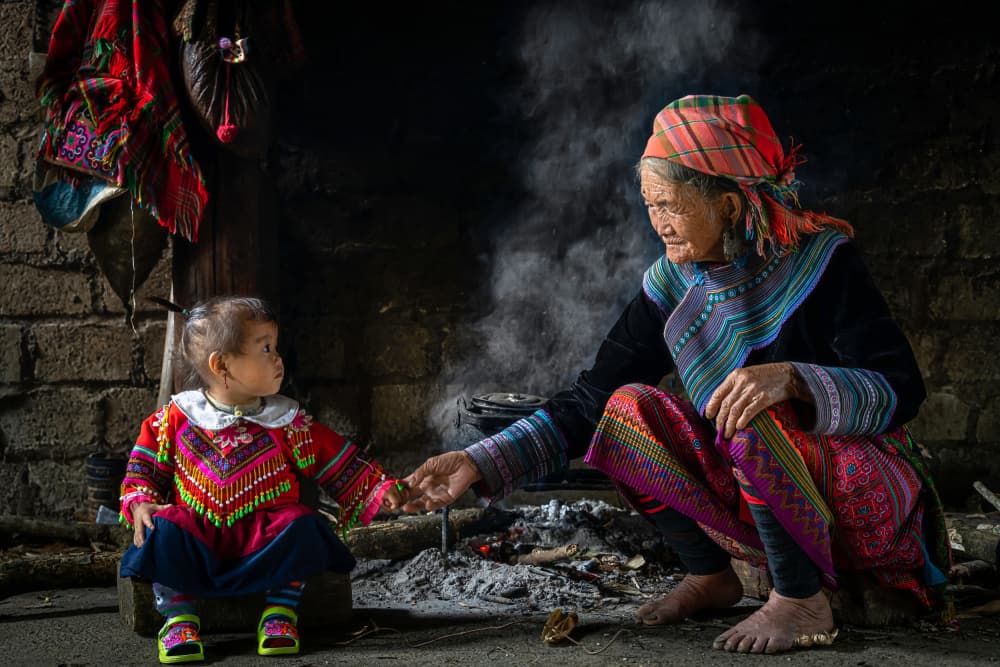 Generational Hmong Connection by Simone Fraulini — canvas wall art