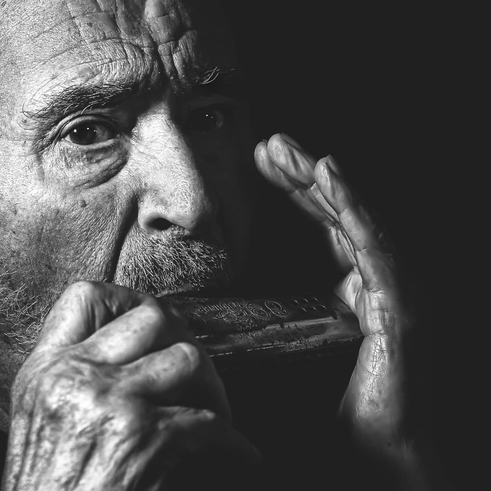 Intense Harmonica Blues by Petar Lupic — canvas wall art
