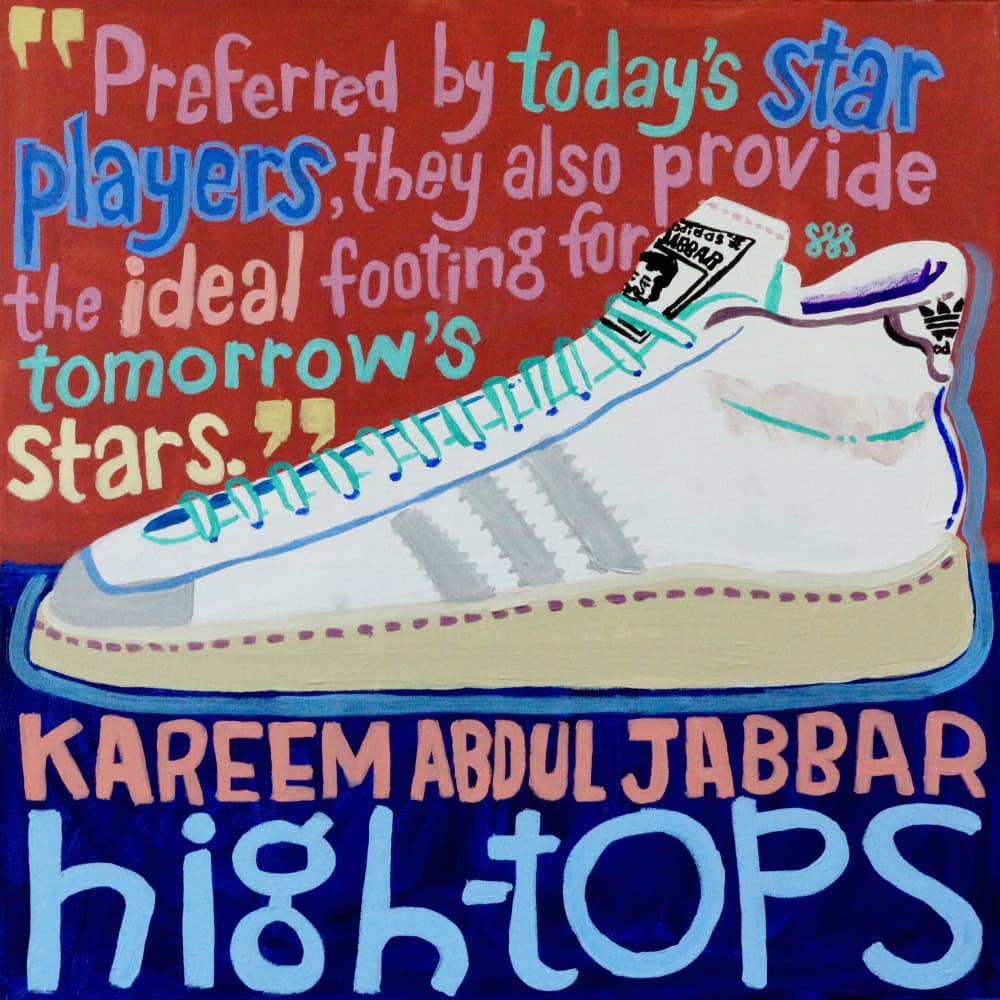 Retro Basketball Shoe Quote by Steve Spencer — canvas wall art
