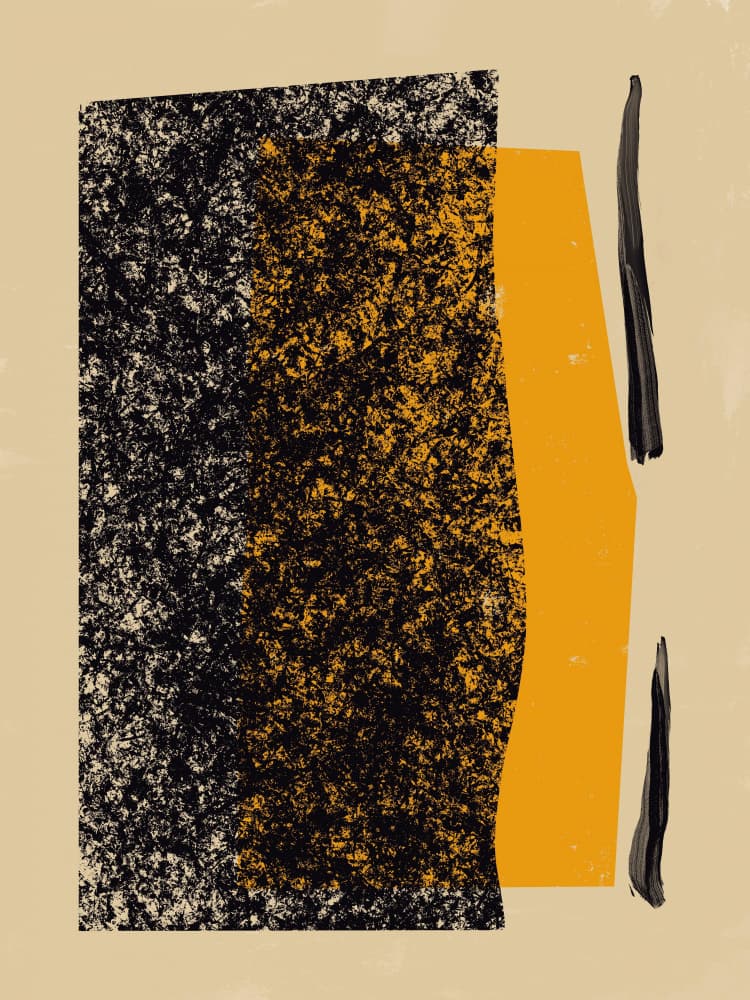 Geometric Black Gold Textures by Little Dean — canvas wall art