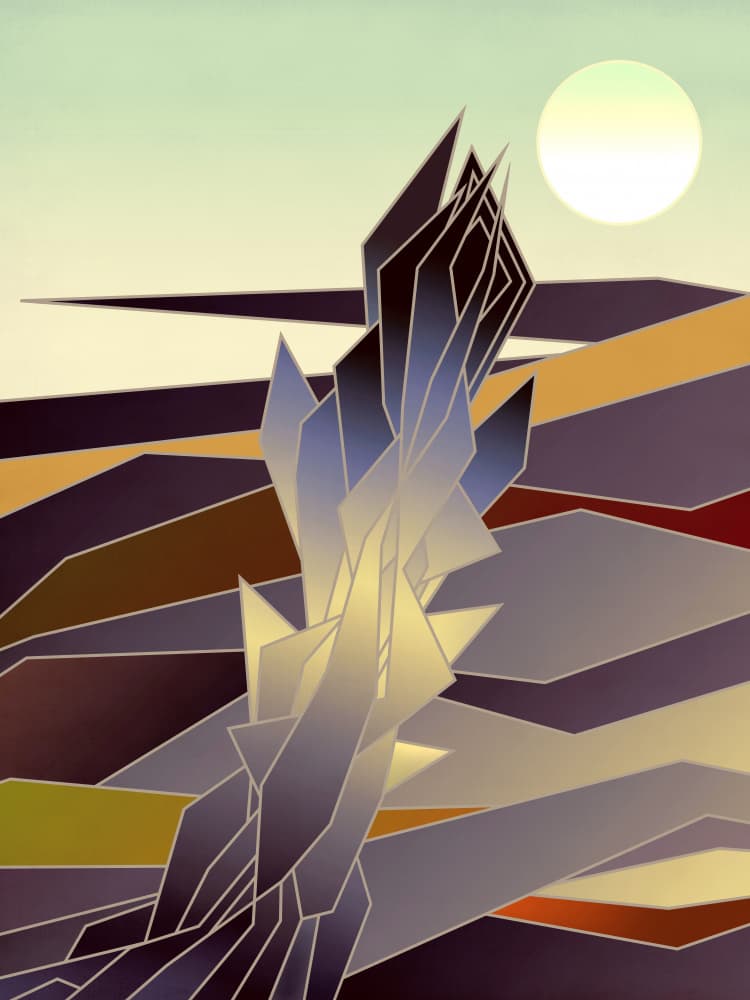 Desert Crystal Landscape by Angelo Cerantola — canvas wall art