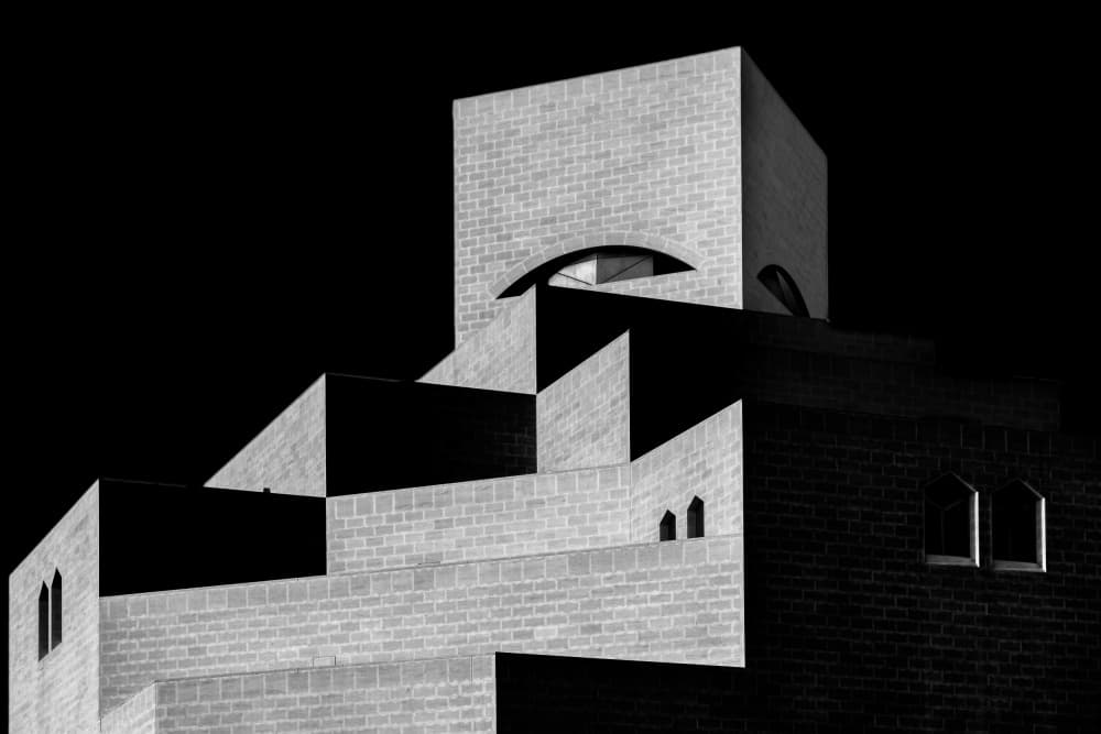 Modern Geometric Structure by Abdelkader  Allam — canvas wall art