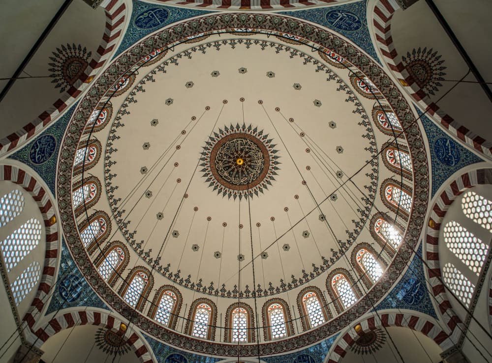 Ornate Mosque Dome Interior by Pawel Majewski — canvas wall art