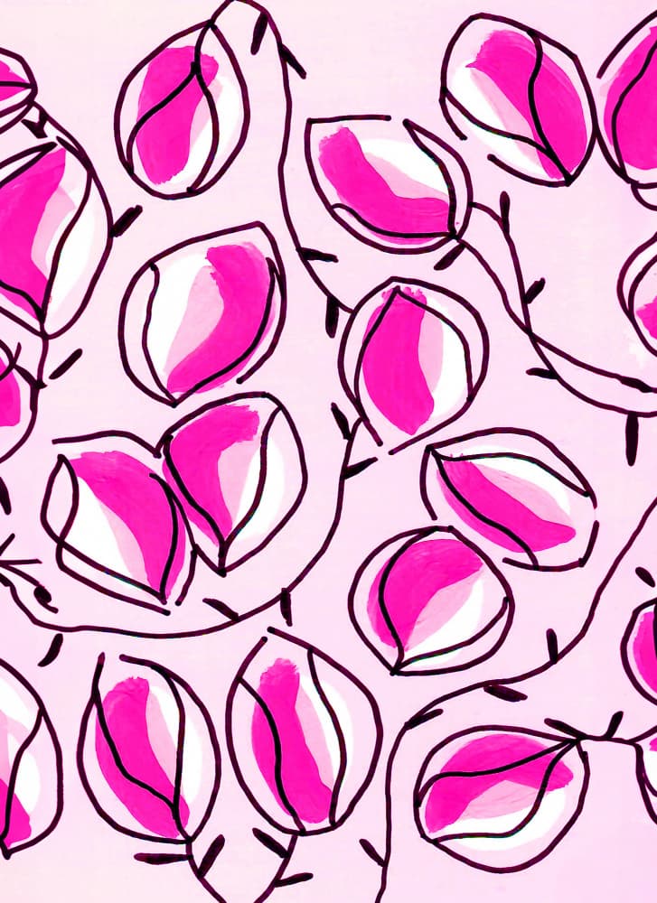 Abstract Pink Blooms by Lori Ann Folz — canvas wall art