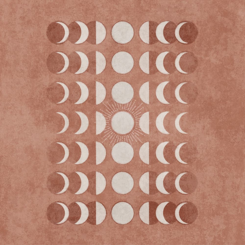 Lunar Phases Dance by Emel Tunaboylu — canvas wall art