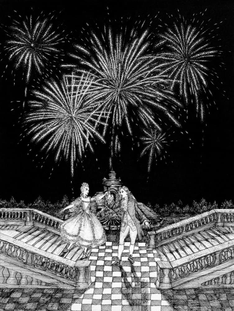 Fireworks Night Dance by EC Mazur — canvas wall art