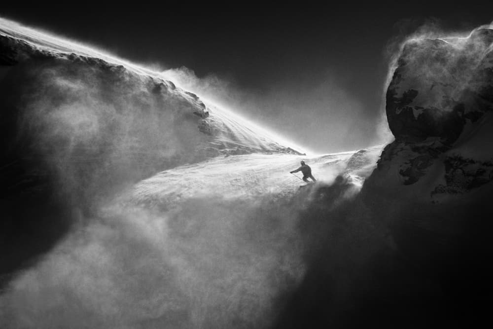 Powder Snowboard Carving by Peter Svoboda MQEP — canvas wall art