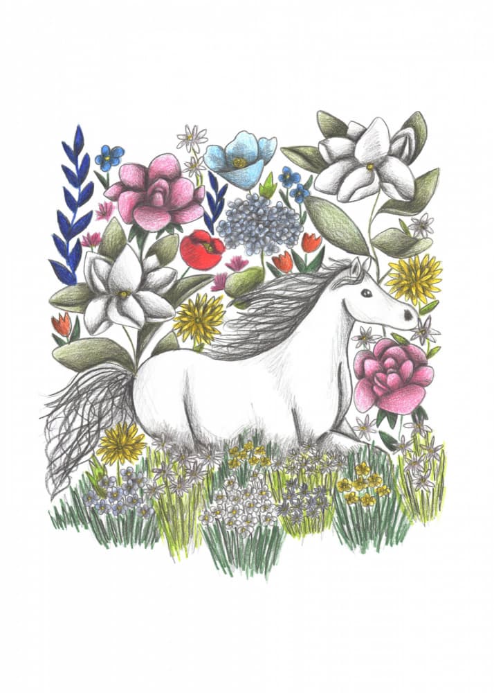 White Horse Floral Garden