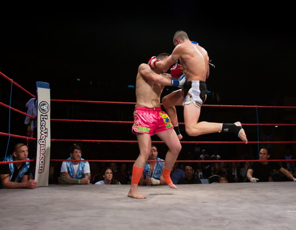 Intense Boxing Action by Martin Agius — canvas wall art