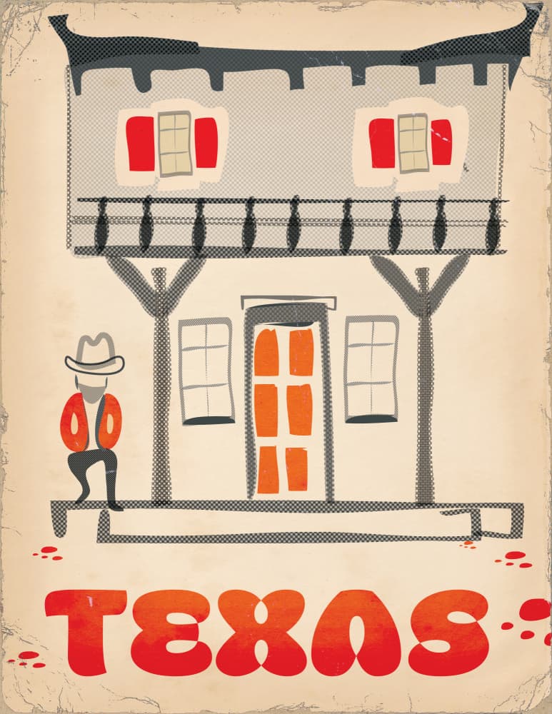 Old West Texas Saloon by Nicholas — canvas wall art