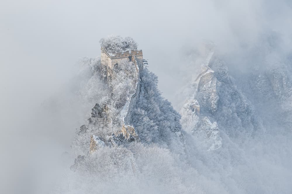 Great Wall Winter Mist by Simoon — canvas wall art