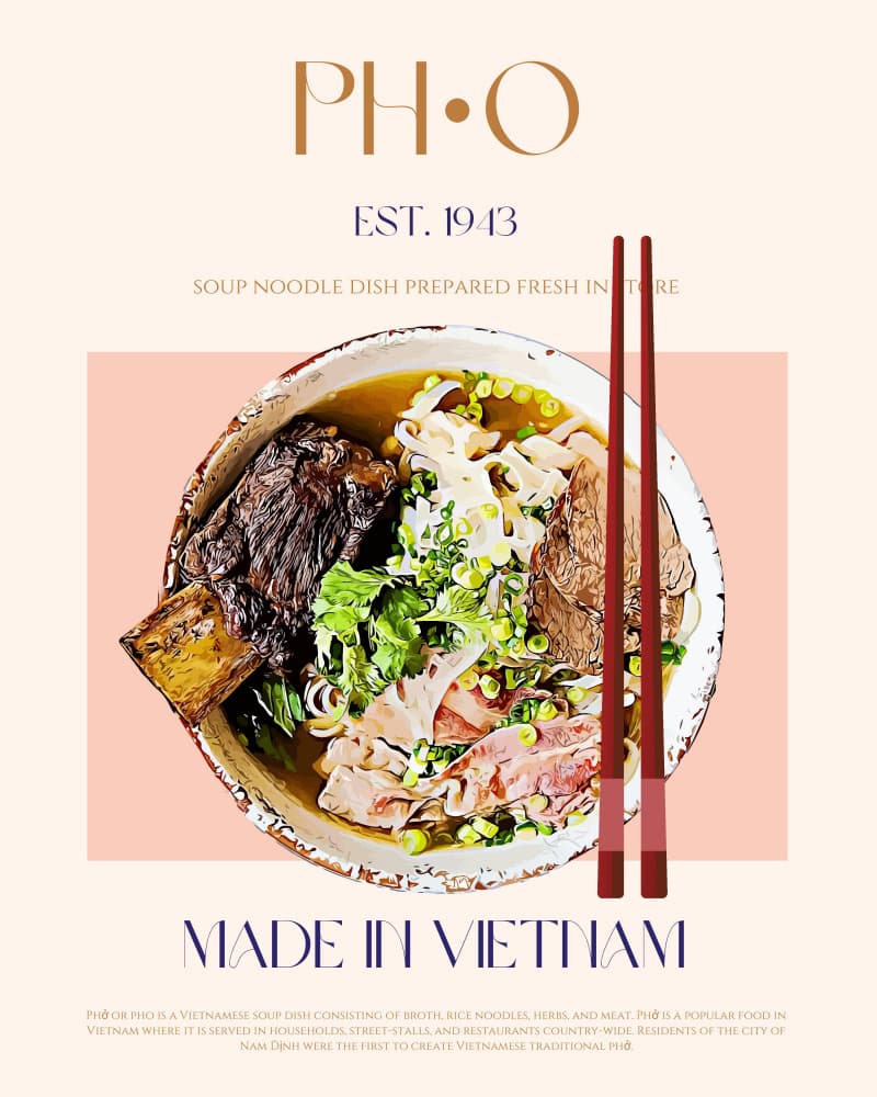 Authentic Beef Pho by Nazma Khokhar — canvas wall art
