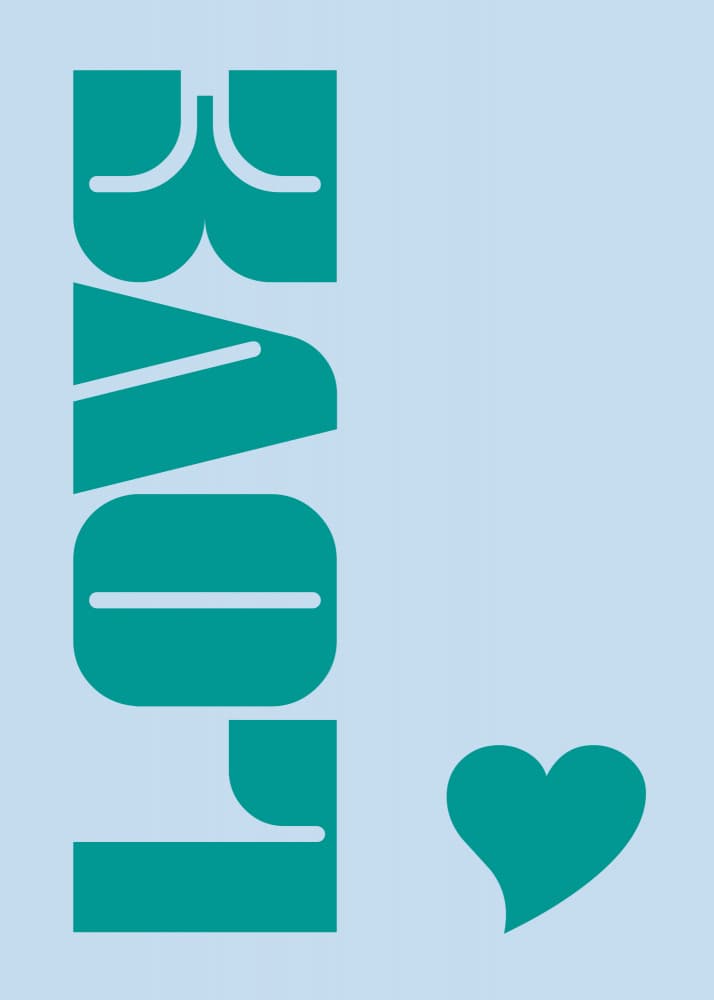 Teal Love Heart by Andreas Magnusson — canvas wall art