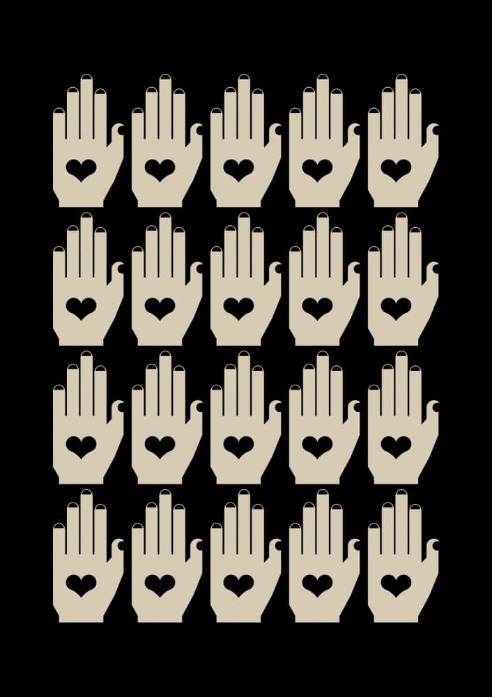 Hearts In Hands by Frances Collett — canvas wall art