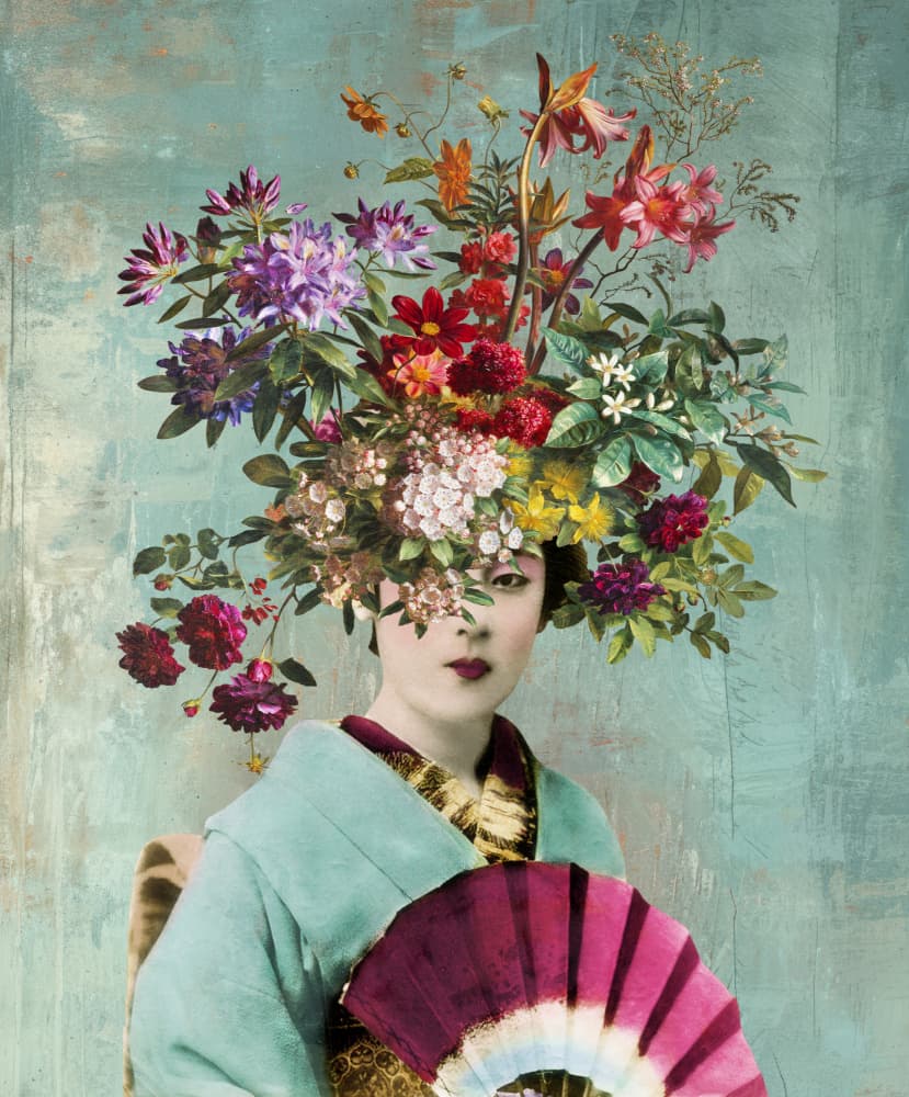 Floral Geisha Portrait