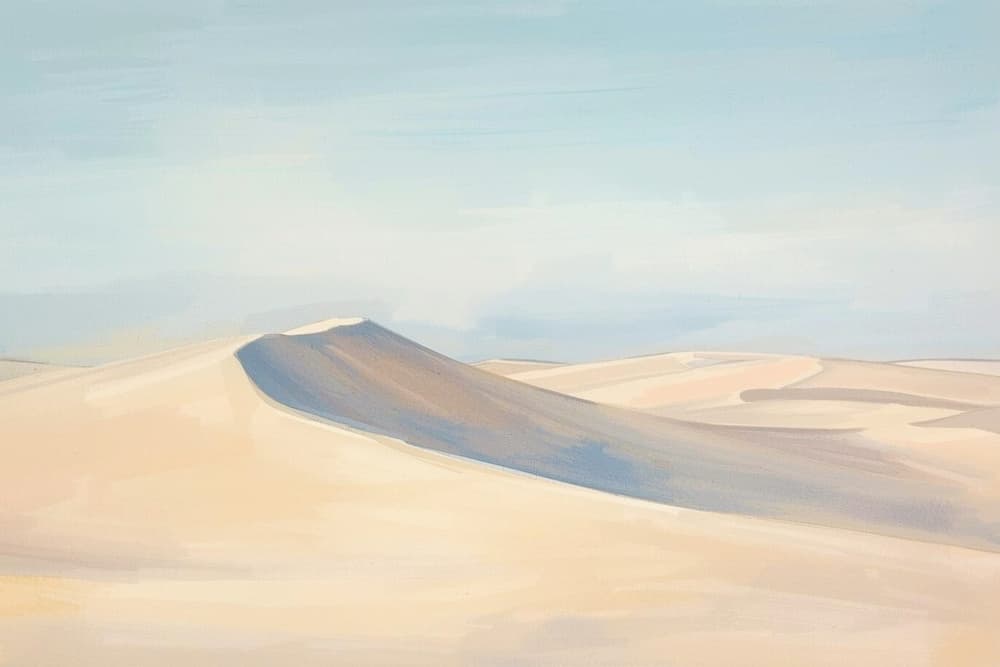 Serene Desert Dunes by Ohkimiko — canvas wall art
