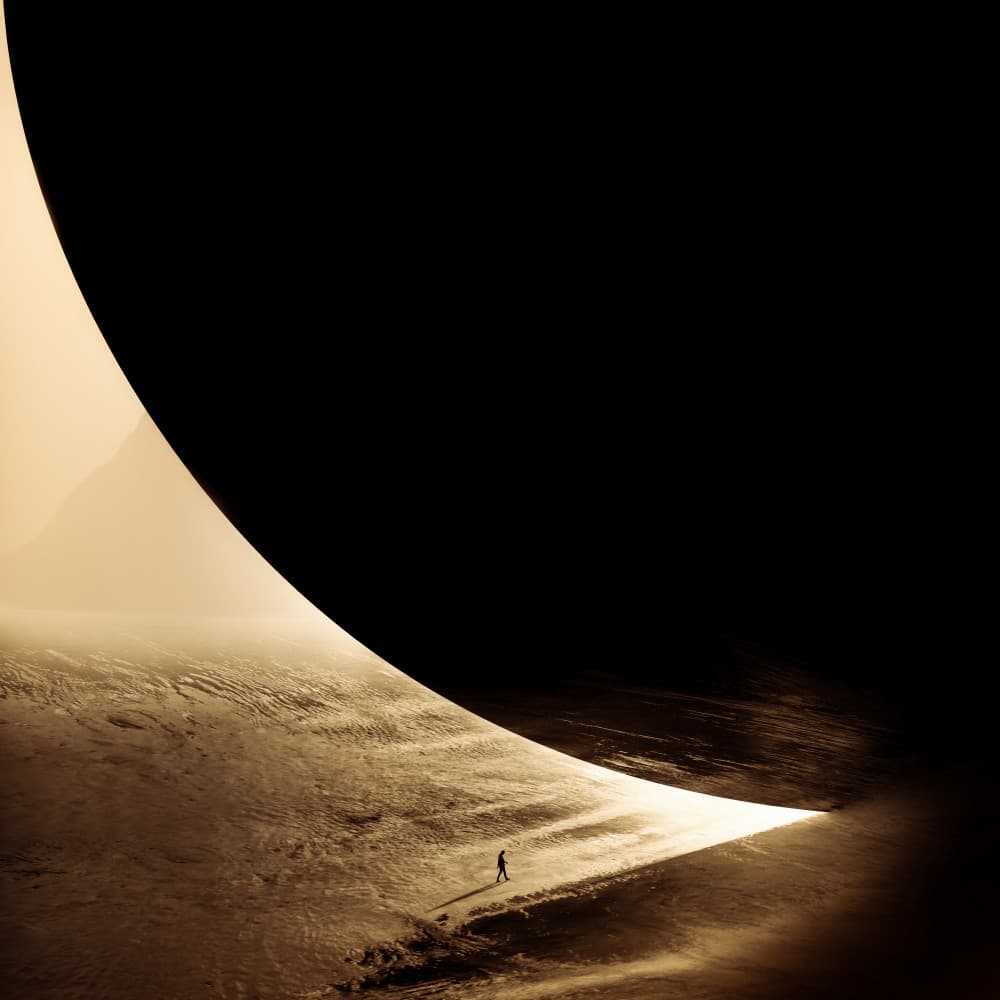 Solitary Journey Into Light by Hadi Malijani (Malenjani) — canvas wall art