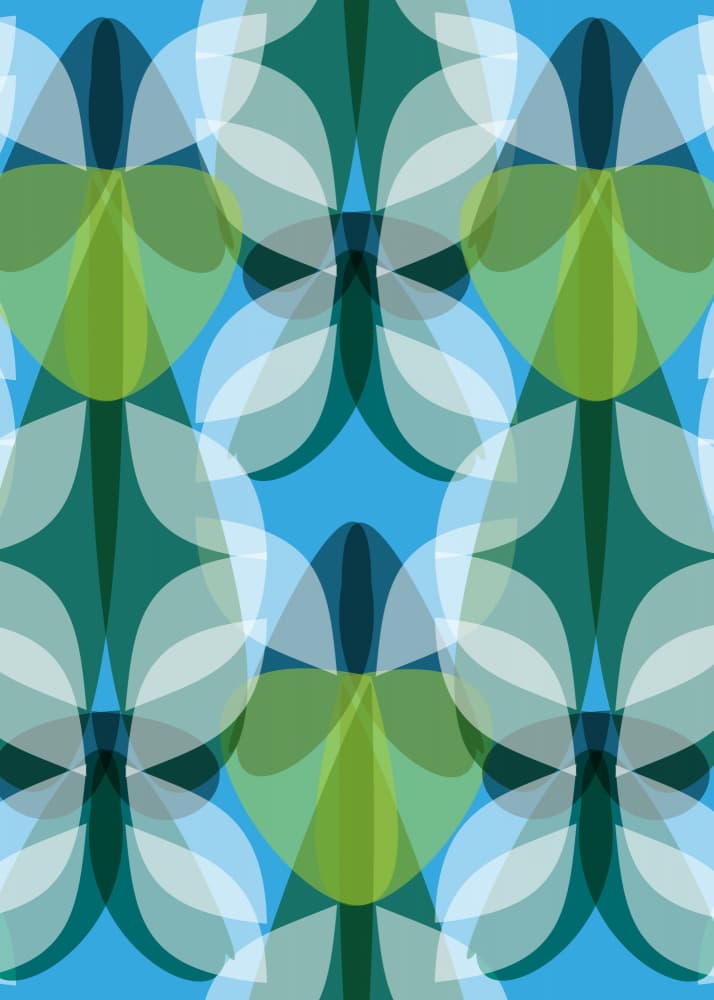 Blue Green Abstract Pattern by Leigh Bagley — canvas wall art