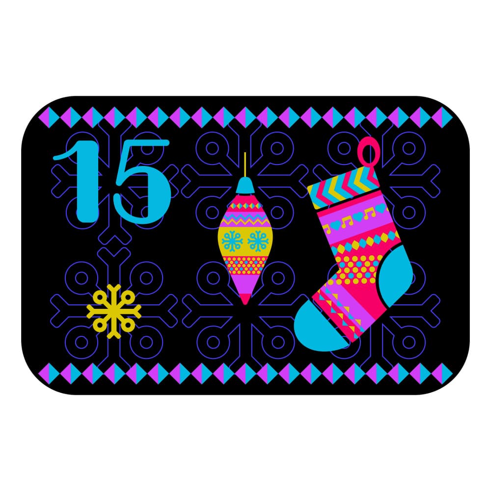 Christmas Fifteen Countdown by Marika Barsrsind — canvas wall art