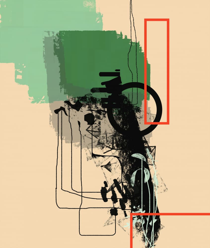 Abstract Rhythms Green by Pelin Atilla — canvas wall art