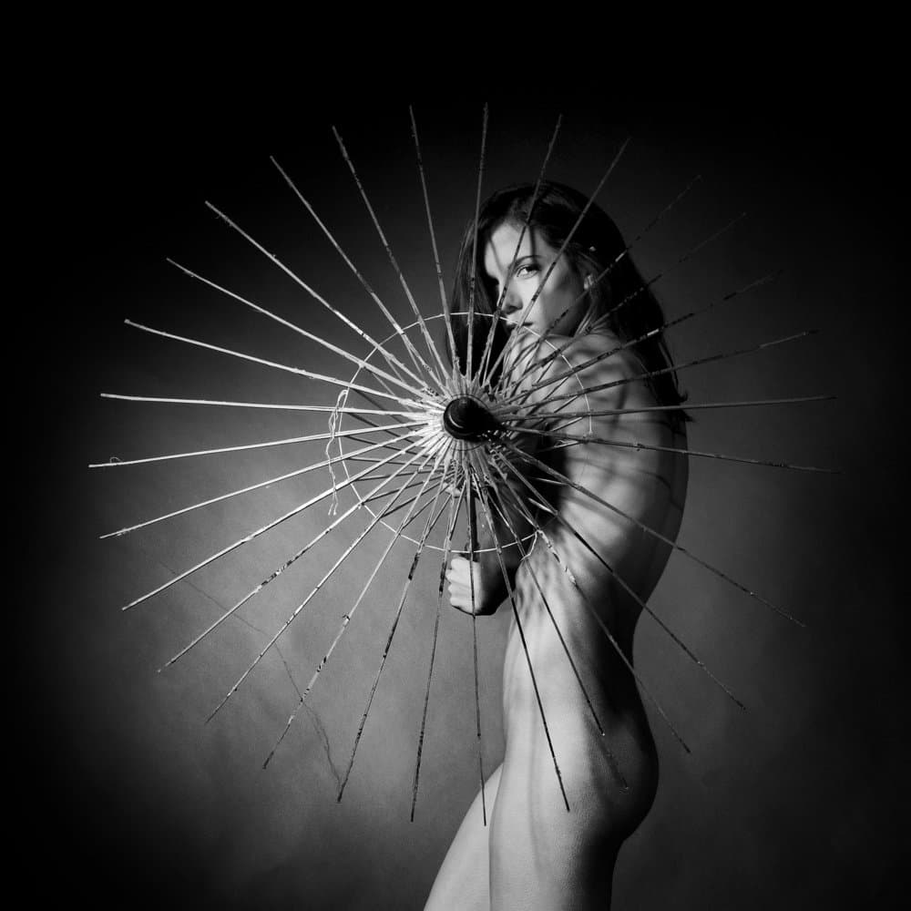 Broken Umbrella Nude by miriana — canvas wall art