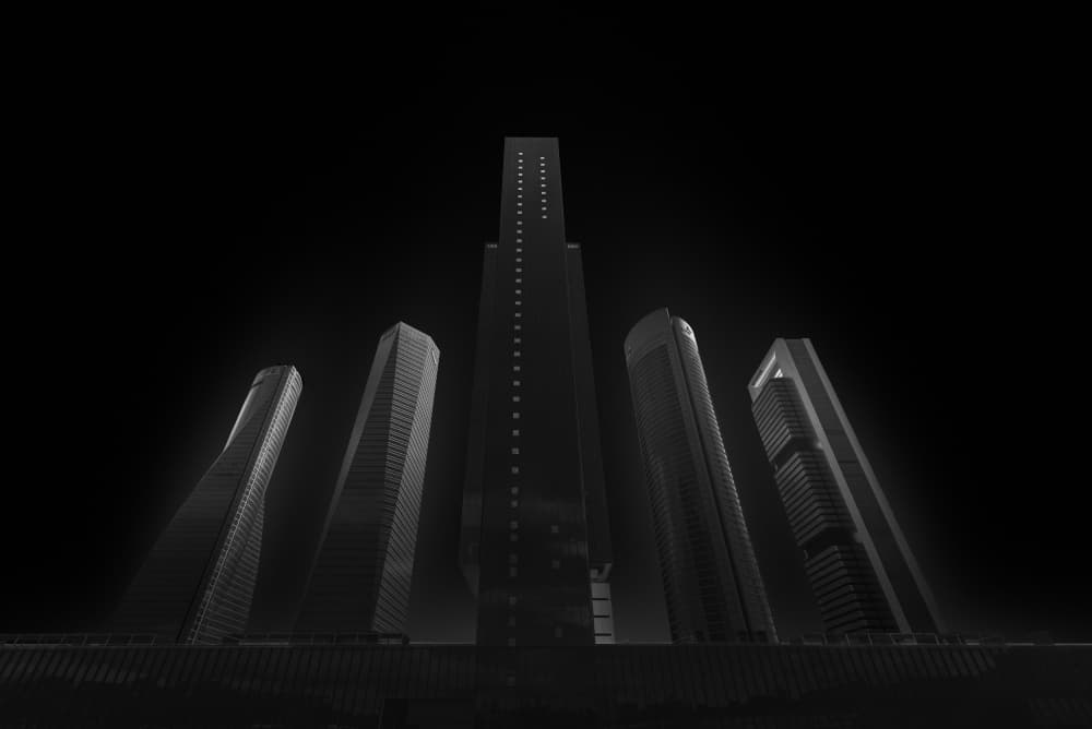 Dramatic City Night by Rodrigo Núñez Buj — canvas wall art