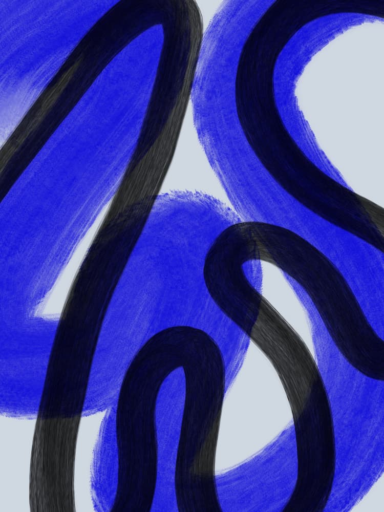 Abstract Blue Motion by Studio Palette — canvas wall art