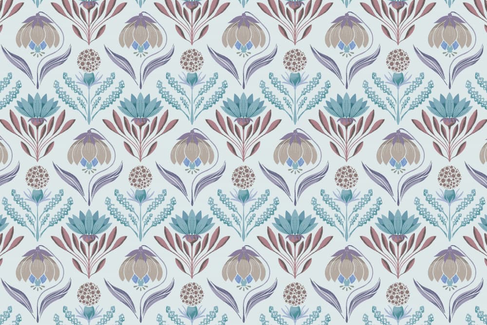 Elegant Floral Pattern by Aia Ueno — canvas wall art