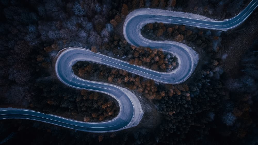 Winding Forest Road by Farid Kazamil — canvas wall art