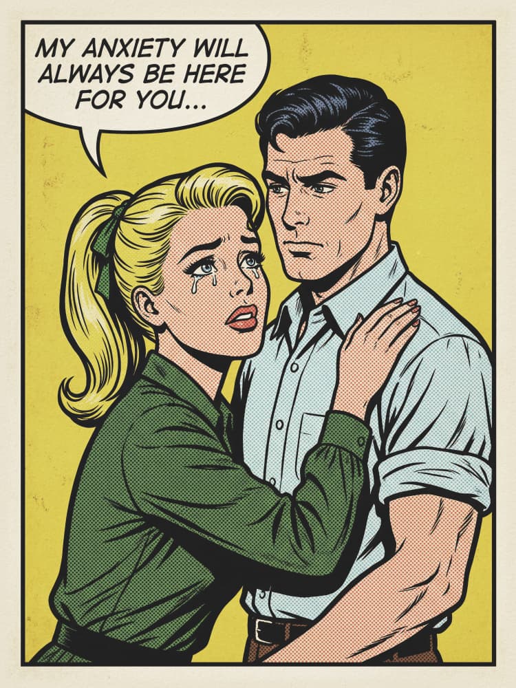 Crying Woman Anxiety Pop Art