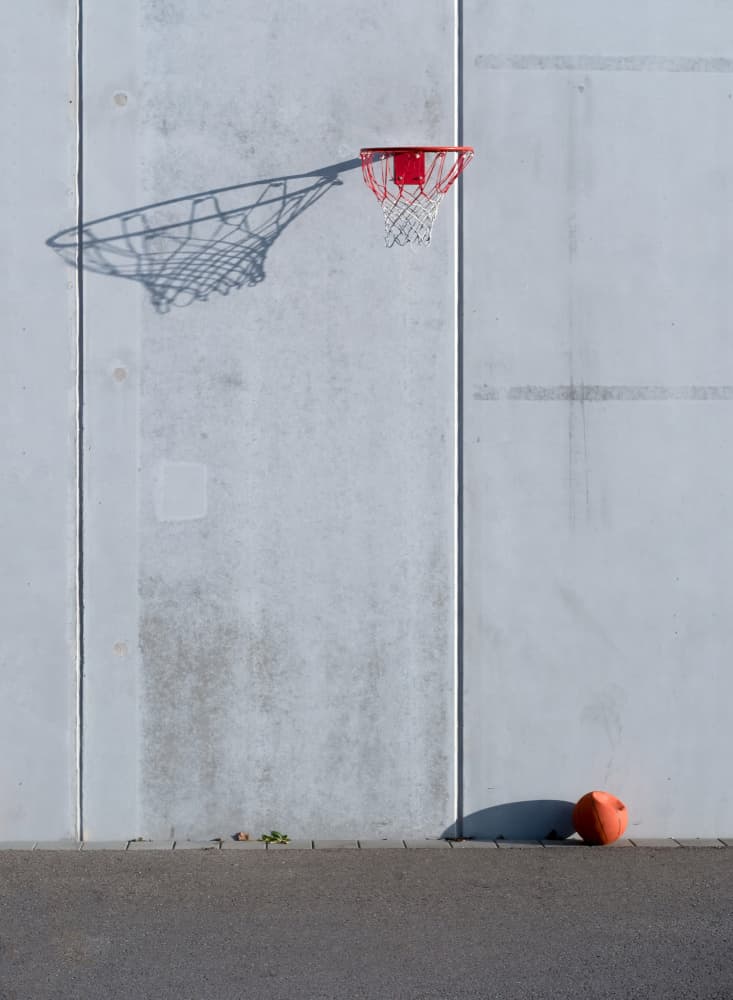 Basketball Shadow Play by FranzStaab — canvas wall art