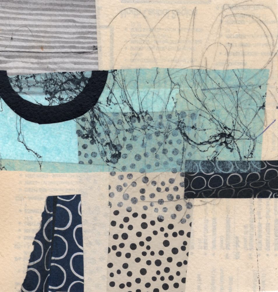 Abstract Blue Collage