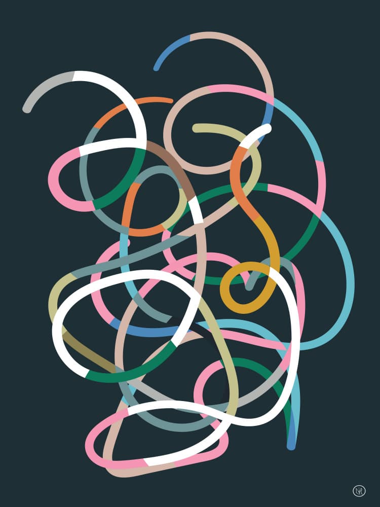 Color Lines by Dan Hobday — canvas wall art