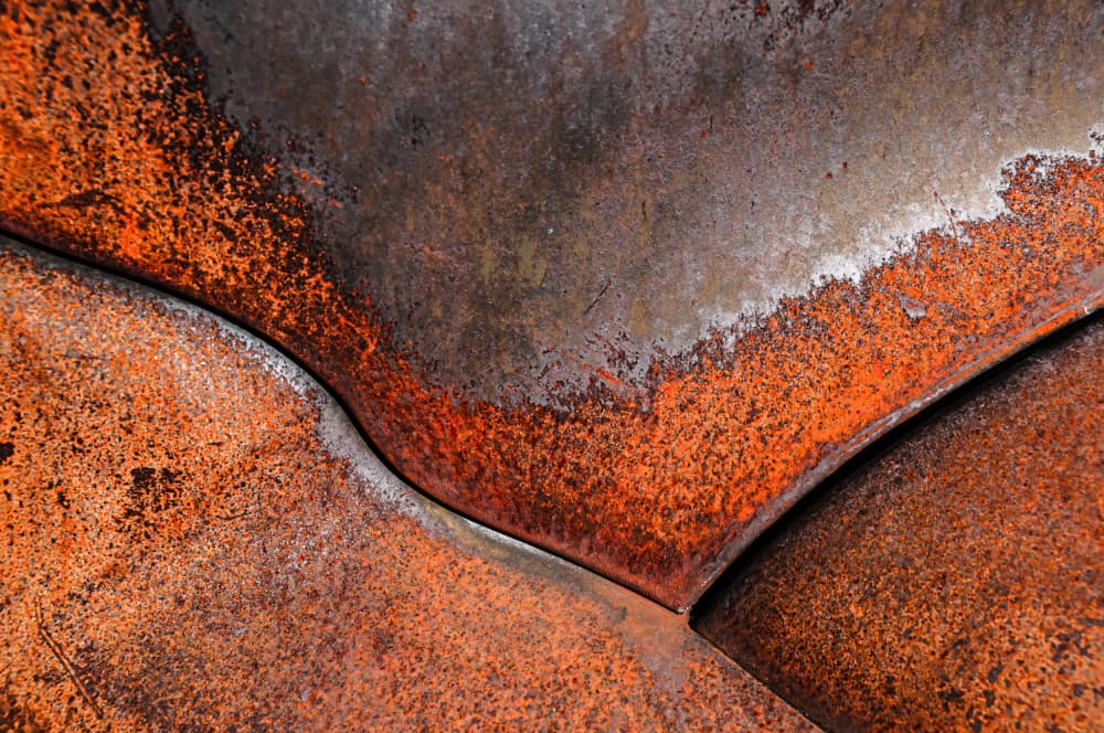 Weathered Orange Metal by Andrew Beavis — canvas wall art