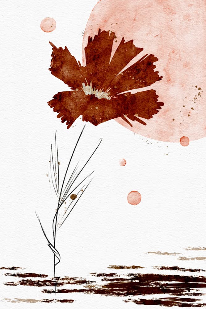 Minimalist Flower Moon by Ankie Kooi — canvas wall art