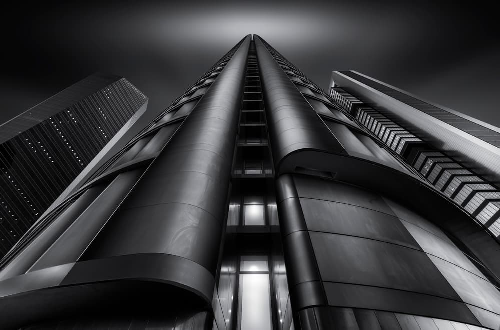 Towering Urban Architecture by Jorge Ruiz Dueso — canvas wall art