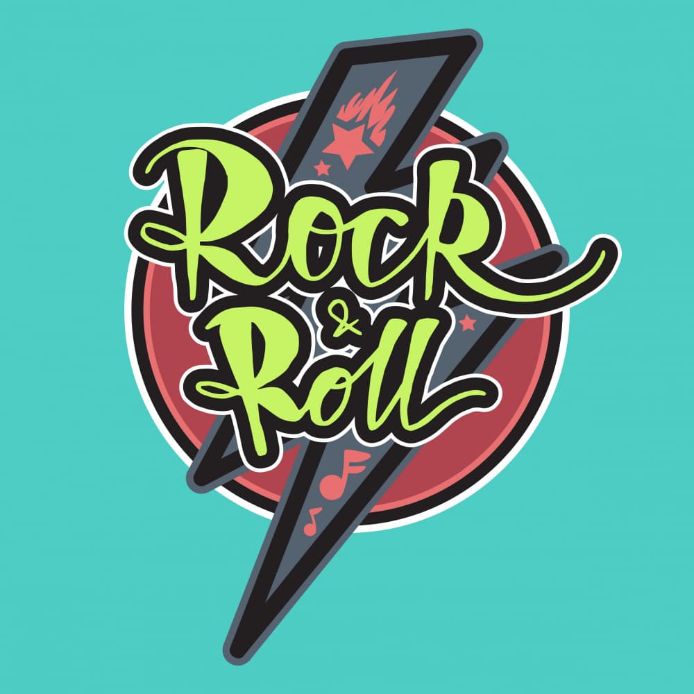Rock And Roll Lightning by Marika Barsrsind — canvas wall art