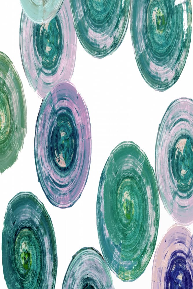 Concentric Swirling Ovals by cartissi — canvas wall art