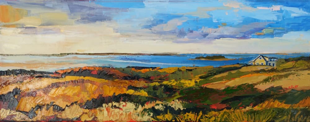 Vibrant Coastal Landscape by Maxine Shore — canvas wall art