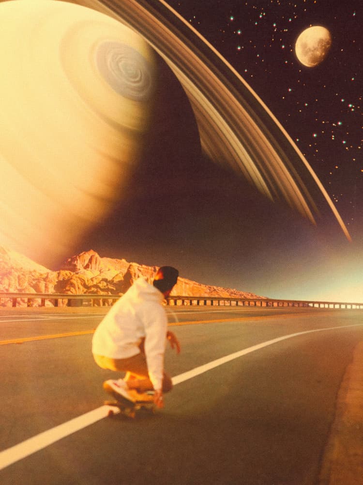 Space Sk8er by Taudalpoi — canvas wall art