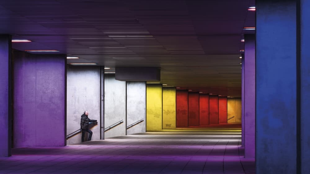 Colorful Urban Tunnel by piXXelpark — canvas wall art