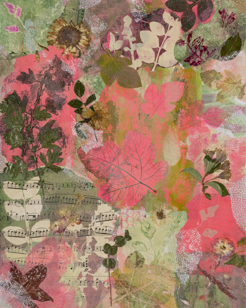 Nature's Music Collage by Anna Berends van Loenen — canvas wall art