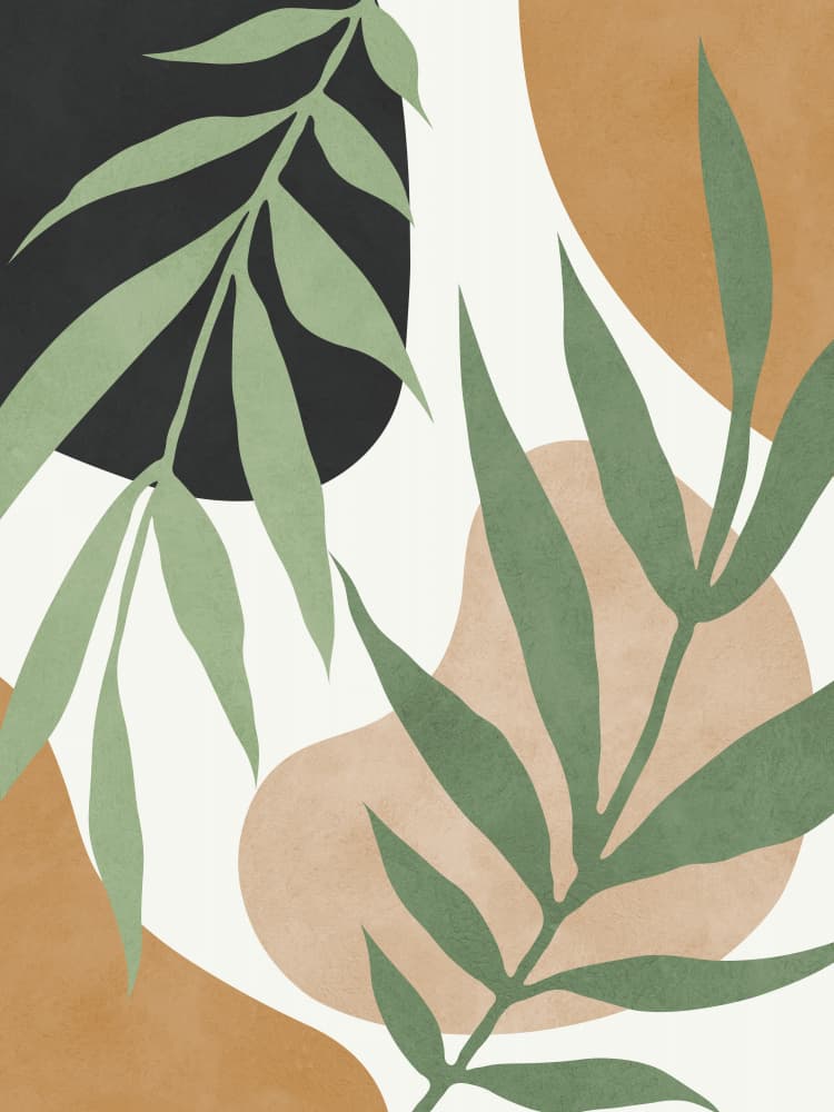 Earthy Organic Leaves by Vitor Costa — canvas wall art