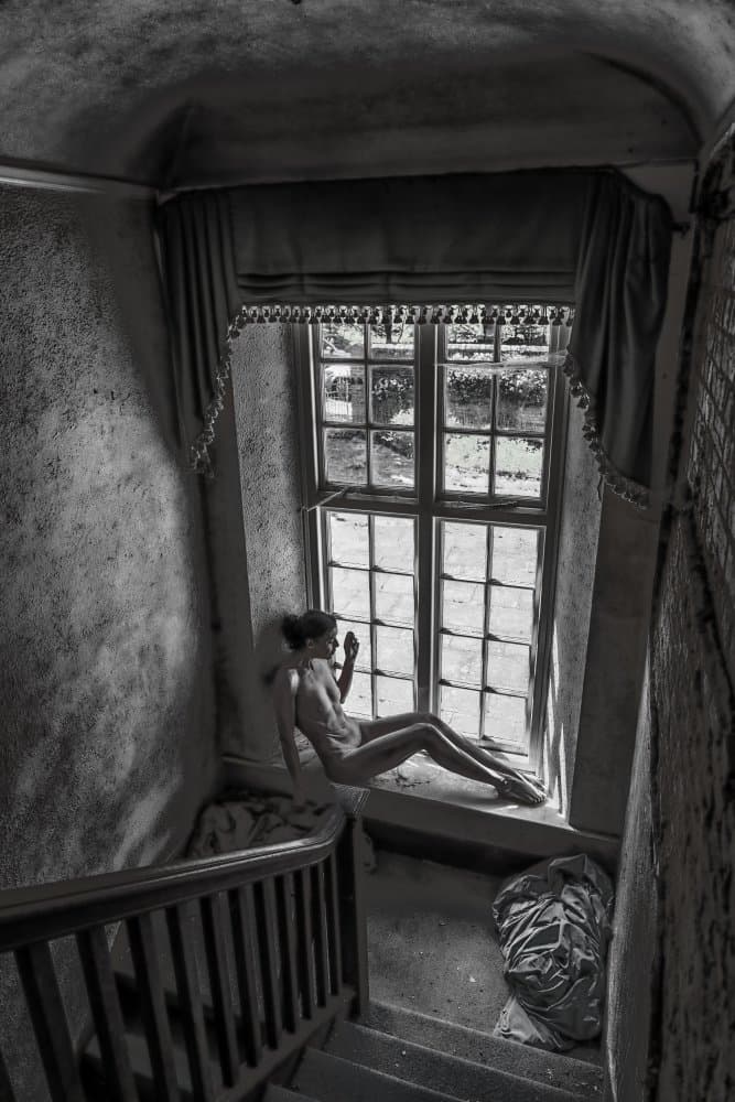 Solitary Window Figure by Colin Dixon — canvas wall art