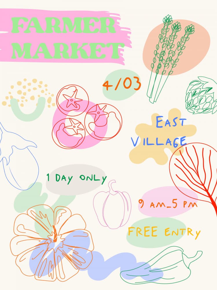 East Village Harvest by Treechild — canvas wall art